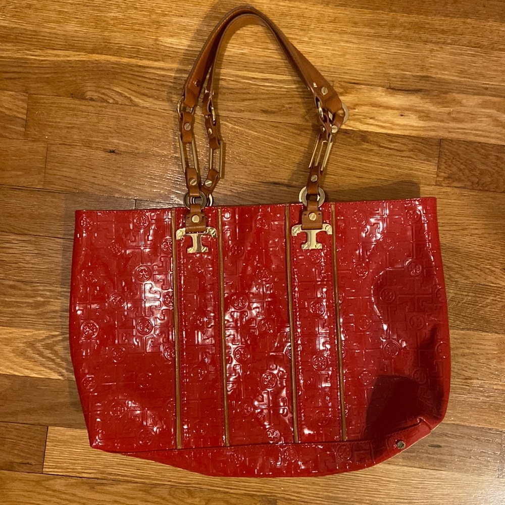 Tory Burch Red Patent Leather Bag